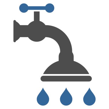 duş tap düz vektör sembolü