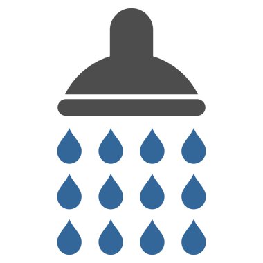 Duş düz vektör simgesi