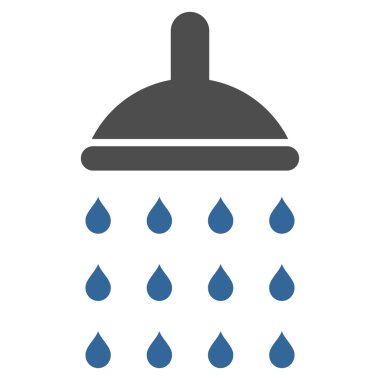 Duş düz vektör simgesi