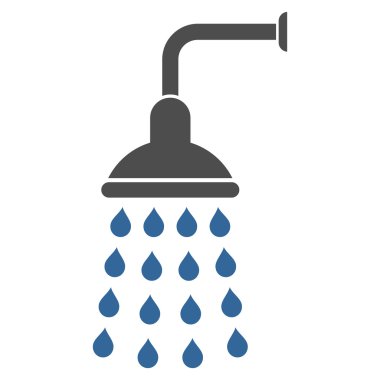 Duş düz vektör simgesi