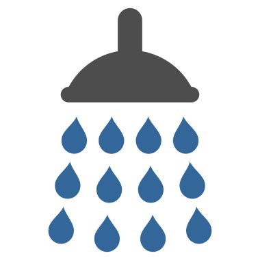 Duş düz vektör simgesi