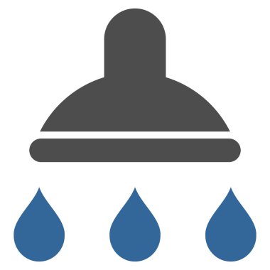 Duş düz vektör simgesi