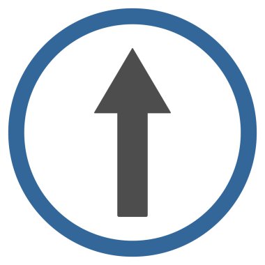 Up Rounded Arrow Flat Vector Symbol