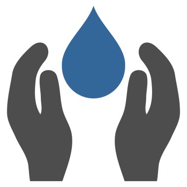 Su bakımı düz vektör simgesi