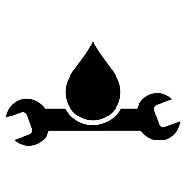 Sıhhi tesisat düz vektör simgesi