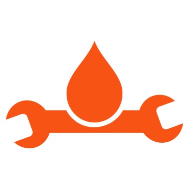 Sıhhi tesisat düz vektör simgesi