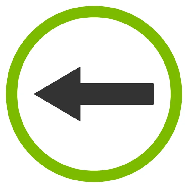 Left Rounded Arrow Flat Vector Symbol — 图库矢量图片