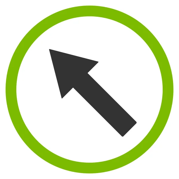 Up-Left Rounded Arrow Flat Vector Symbol — 스톡 벡터