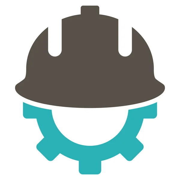 Casque de développement Symbole vectoriel plat — Image vectorielle