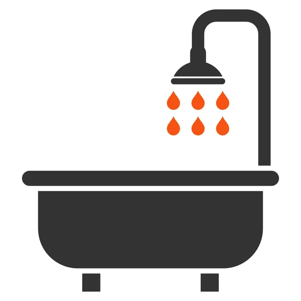 Sprchový kout ploché vektor Symbol — Stockový vektor