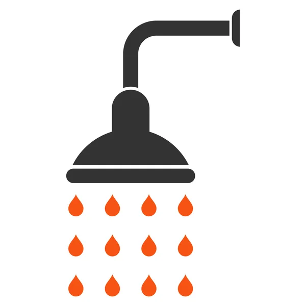 Symbole de vecteur plat de douche — Image vectorielle