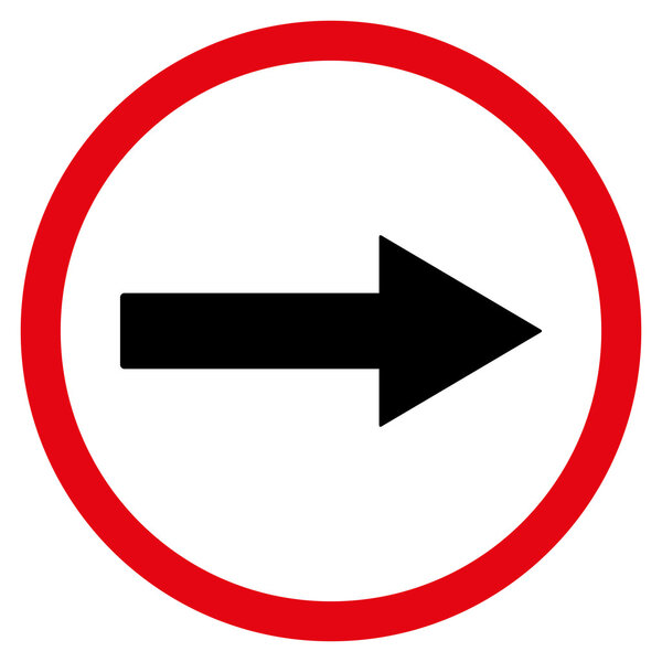Right Rounded Arrow Flat Vector Symbol
