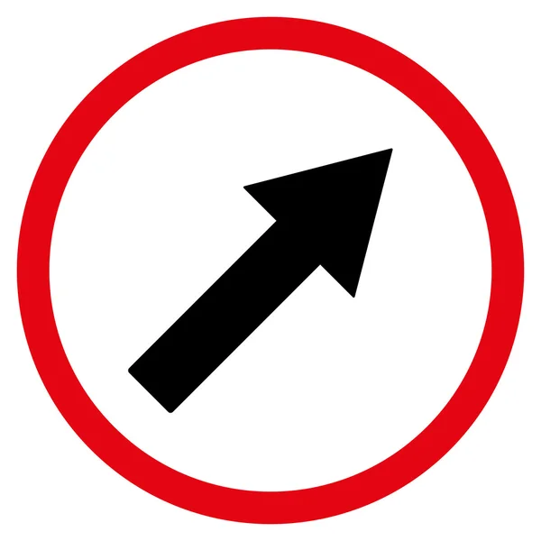 Freccia arrotondata destra Simbolo vettoriale piatto — Vettoriale Stock