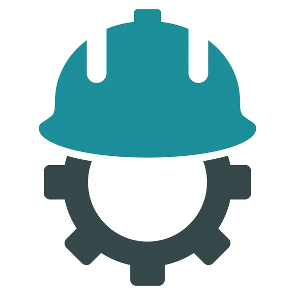 Desenvolvimento de capacete plana Vector Symbol — Vetor de Stock