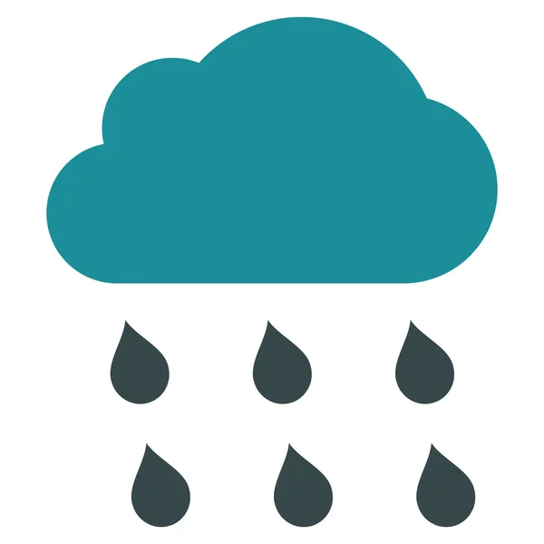 Symbole vectoriel plat nuage de pluie — Image vectorielle