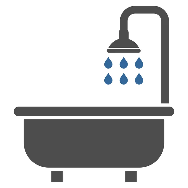 Symbole de vecteur plat de bain de douche — Image vectorielle