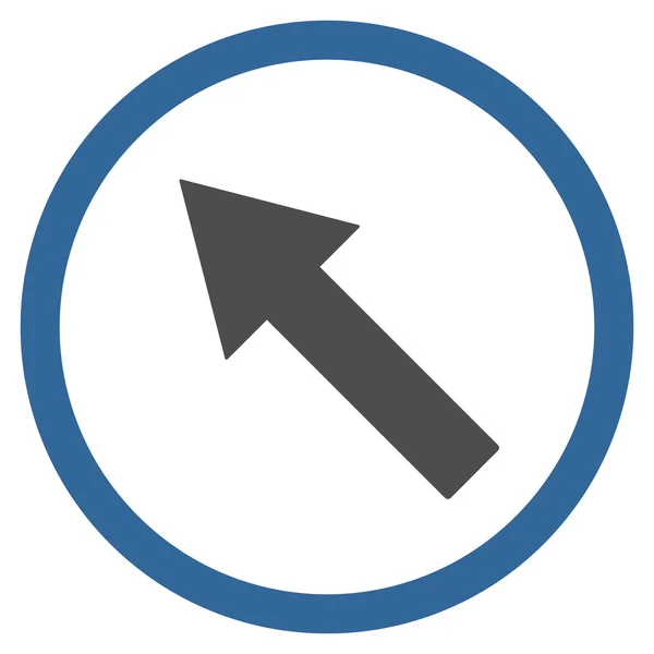 Up-Left Rounded Arrow Flat Vector Symbol — Stok Vektör