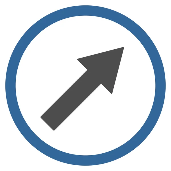 Up-Right Rounded Arrow Flat Vector Symbol — Stok Vektör