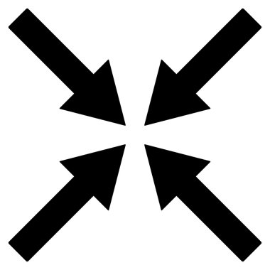 Center Arrows Flat Vector Symbol