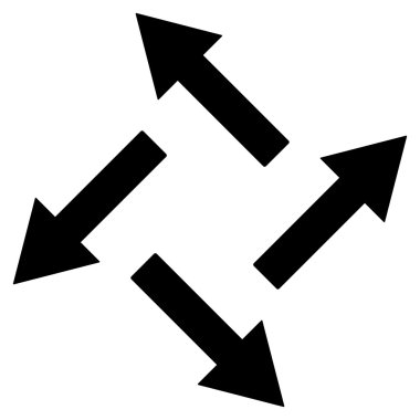 Vektör simge santrifüj oklar düz