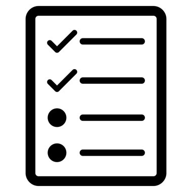 Checklist Page Flat Vector Symbol