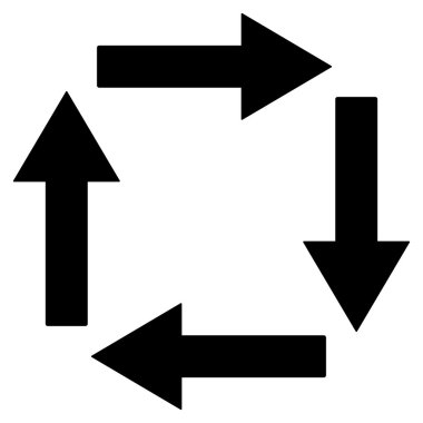 Circulation Arrows Flat Vector Symbol
