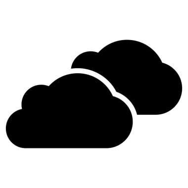 Bulutlar düz vektör simgesi