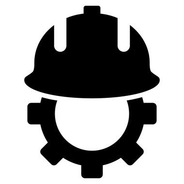 Geliştirme kask düz vektör simgesi