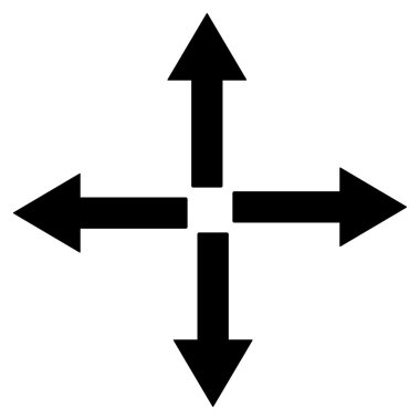 Genişletin okları düz vektör simgesi