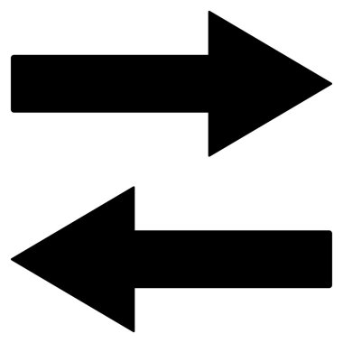 Horizontal Flip Arrows Flat Vector Symbol