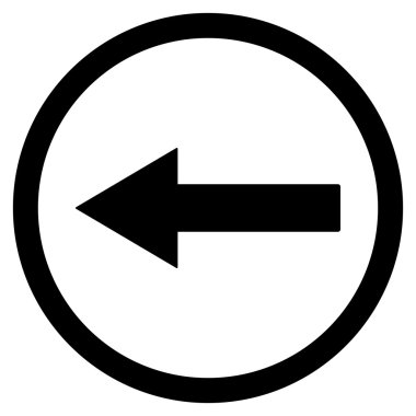 Left Rounded Arrow Flat Vector Symbol
