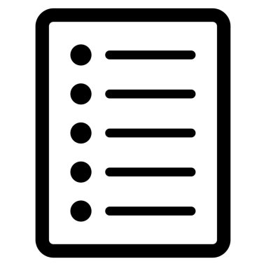 List Page Flat Vector Symbol