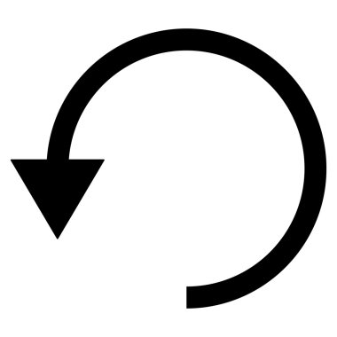 Saatin tersi yönde düz vektör Sembol döndürme