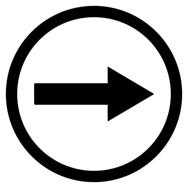Right Rounded Arrow Flat Vector Symbol
