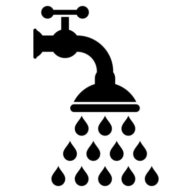 duş tap düz vektör sembolü