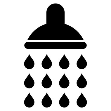 Duş düz vektör simgesi