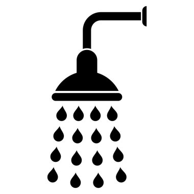 Duş düz vektör simgesi