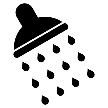 Duş düz vektör simgesi