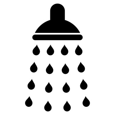 Duş düz vektör simgesi