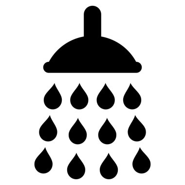 Duş düz vektör simgesi