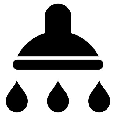 Duş düz vektör simgesi