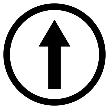Up Rounded Arrow Flat Vector Symbol