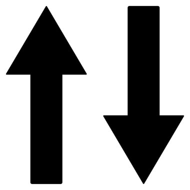 Vertical Flip Arrows Flat Vector Symbol