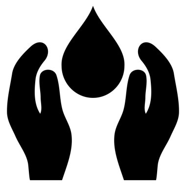 Su bakımı düz vektör simgesi