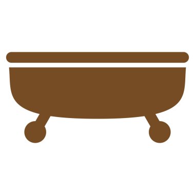 Küvet düz vektör simgesi