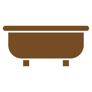 Küvet düz vektör simgesi