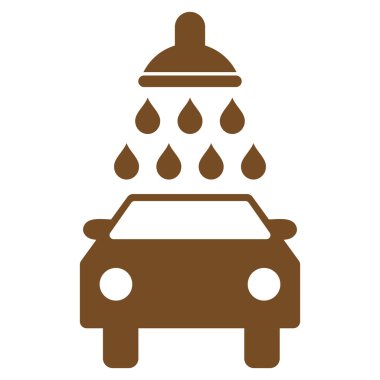 Oto yıkama düz vektör simgesi