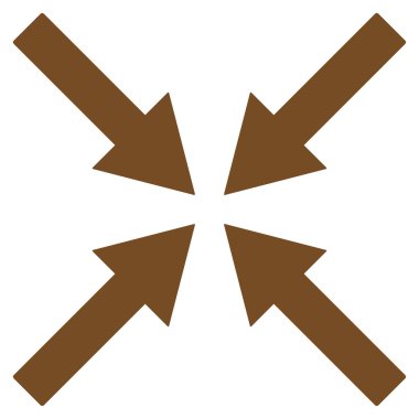 Center Arrows Flat Vector Symbol