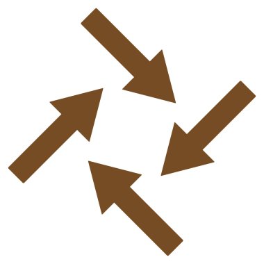 Centripetal Arrows Flat Vector Symbol