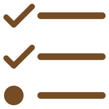 Denetim listesi düz vektör simgesi